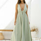 Athens Deep Cut Maxi Dress