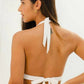 Blake Reversible Sustainable Bikini Top: White & Pink
