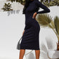 London High Neck Rib Dress