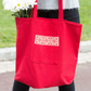 Fabric Market Tote - Red