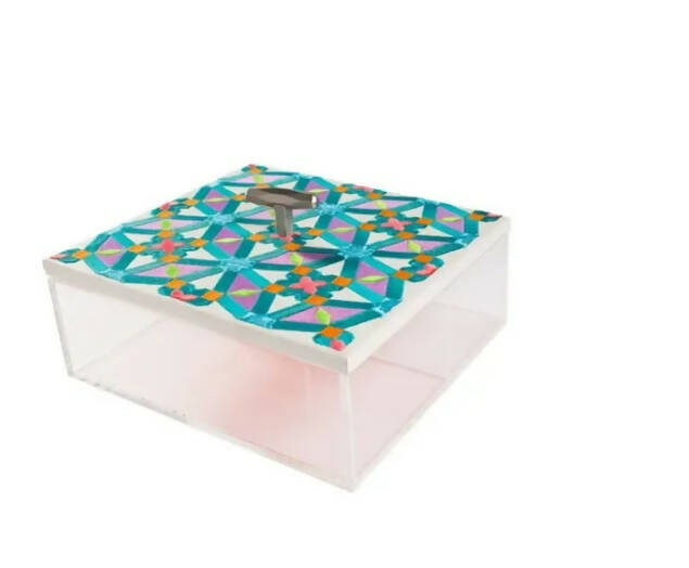 Purple Blue Oriental Acrylic Box