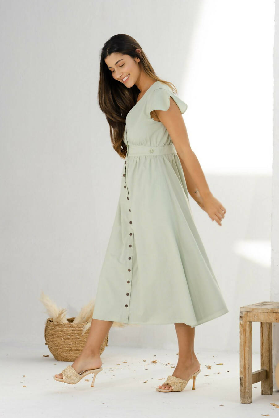 Nassau Button Down Midi Dress