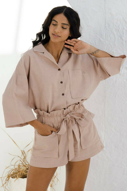 Byron Oversized Button Down Top