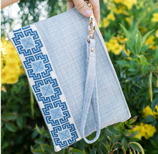 Blue Tatreez Pouch