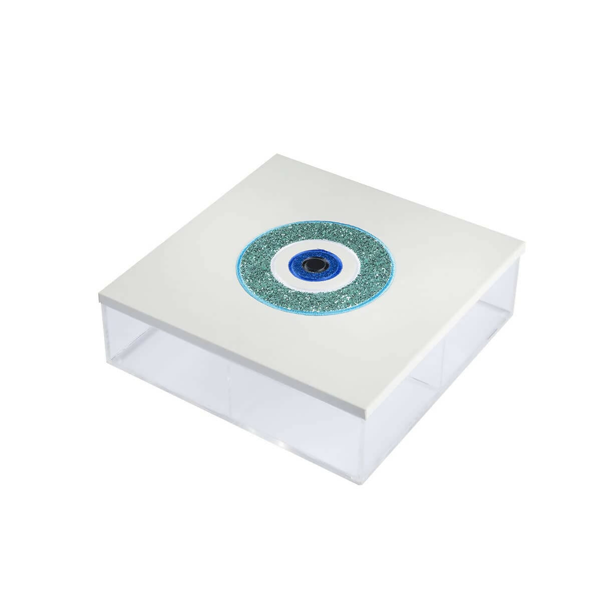 Eye Glitter Leather Acrylic Box