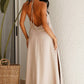 Los Deep Neck Maxi Dress