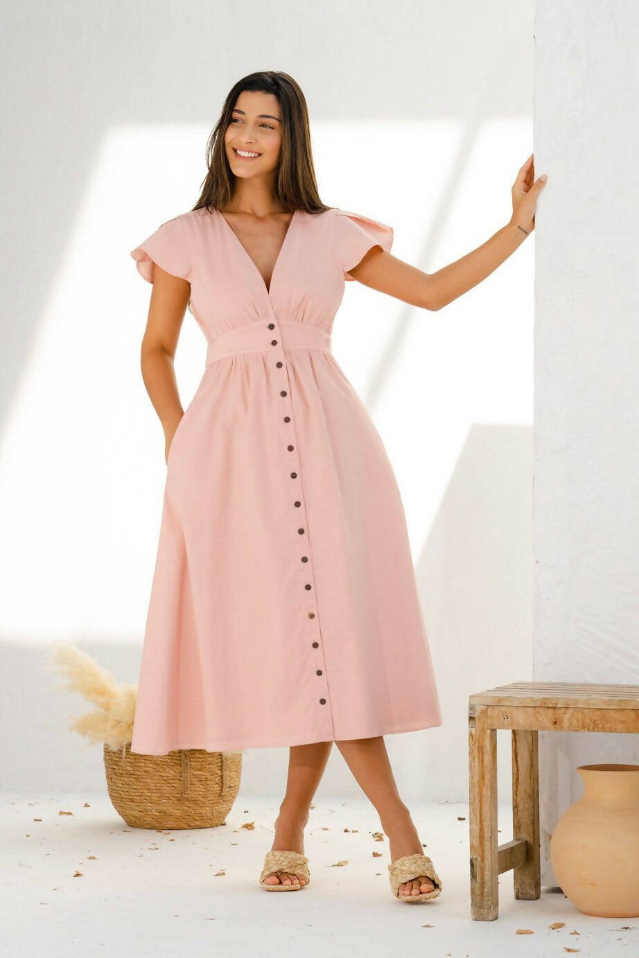 Nassau Button Down Midi Dress