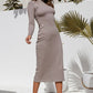 London High Neck Rib Dress