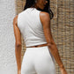Amsterdam High Neck Rib Crop Top