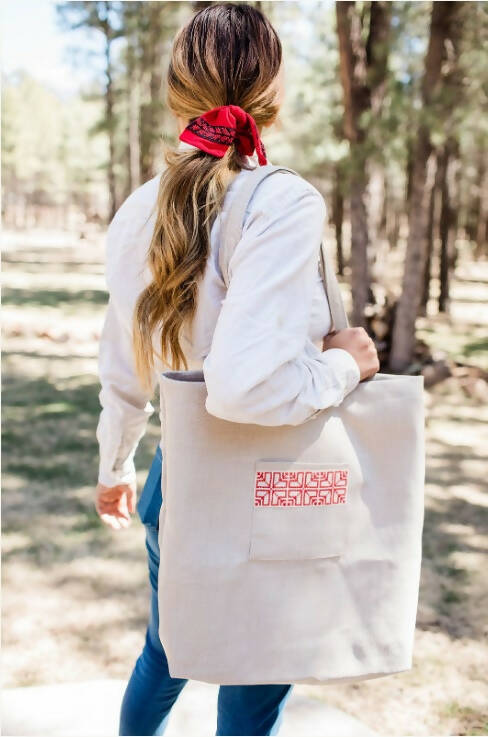 Fabric Market Tote - Palestinian Red