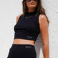 Amsterdam High Neck Rib Crop Top