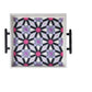 Pink Oriental Tray With Black Handles