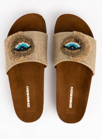 Ojo Beige Slides