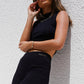 Amsterdam High Neck Rib Crop Top