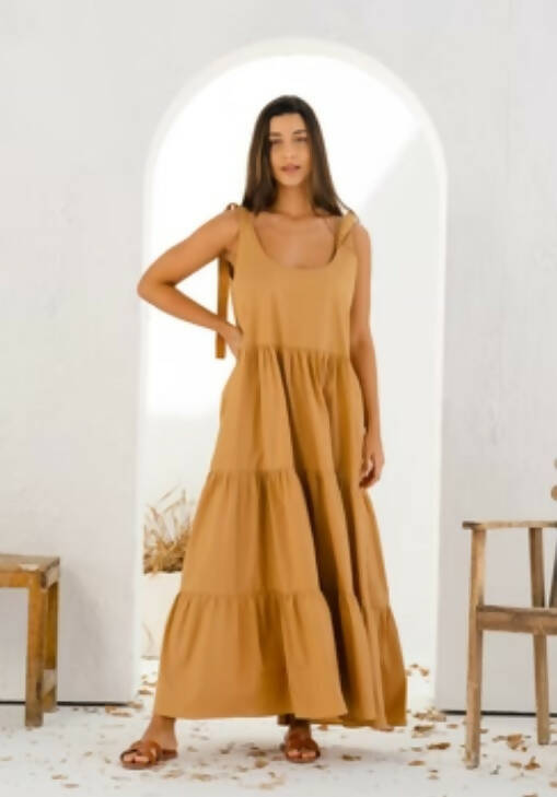 Dubai Oversized Tiered Maxi Dress