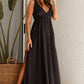 Los Deep Neck Maxi Dress