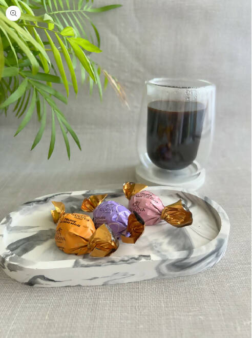 Marble Oval Tray Set