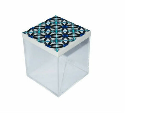 Blue Oriental Mini Acrylic Box