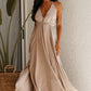 Los Deep Neck Maxi Dress