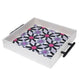 Pink Oriental Tray With Black Handles