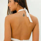 Blake Reversible Sustainable Bikini Top: White & Pink