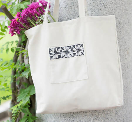 Fabric Market Tote - Cream