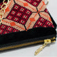 Velvet Tatreez Crossbody in Berry