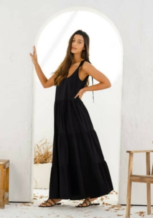 Dubai Oversized Tiered Maxi Dress