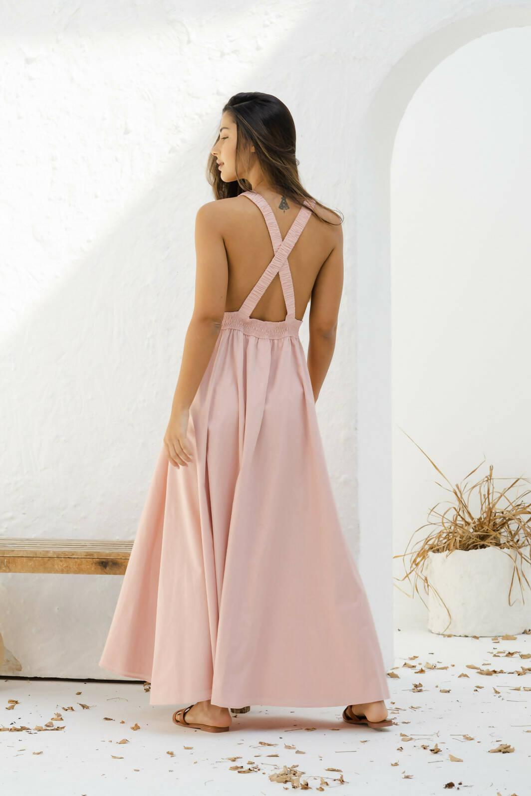 Athens Deep Cut Maxi Dress