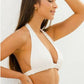 Blake Reversible Sustainable Bikini Top: White & Pink