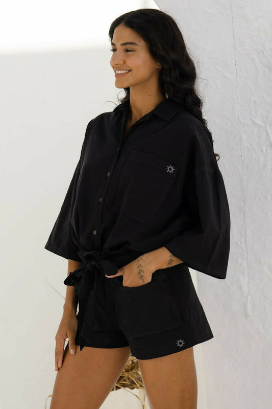 Byron Oversized Button Down Top